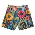 thumbnail image 7 of FORMRS Boys Swim Trunks Quick Dry Mesh Liner Boardshorts Sizes XS-XL, Orange Colorful Flowers, 7 of 7