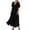 Black summer dresses for women, variant on Summer Saving Wycnly Summer Dresses for Women Beach Casual Breathable Cotton Linen Swing Long Dresses with Pocket 2024 Short Sleeve V-Neck Solid Maxi Formal Dress Black m