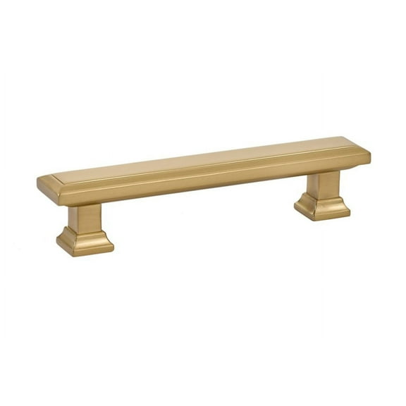 Emtek 86303US4 10 in. Brass Geometric Center To Center Bar Cabinet Pull, Satin Brass