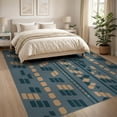 thumbnail image 3 of ODIKA 8'x10' Gray Beige Geometric Design Washable Area Rug Modern Abstract Pattern with Bold Lines for Dining Room, Large Office, Lounge, Non-Slip Chair-Friendly Mat, 3 of 7