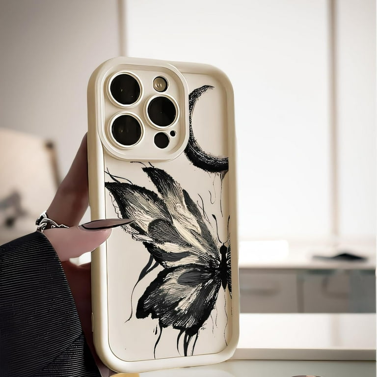 Phone Case for Women/Girls, Aesthetic Oil Painting Butterfly