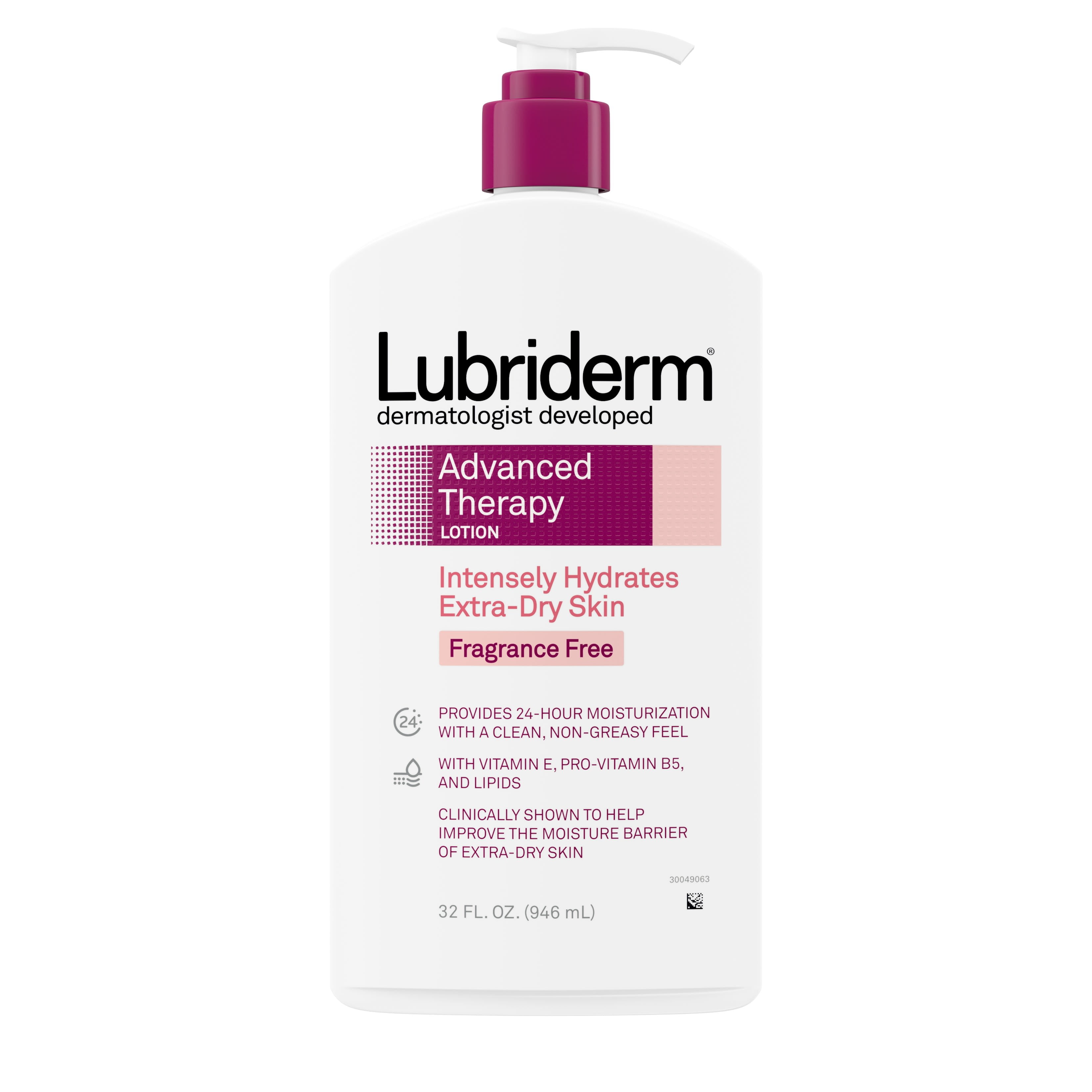 Lubriderm Advanced Therapy Fragrance-Free Lotion, Vitamin E, 32 fl. oz