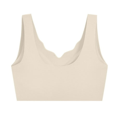 

CAICJ98 Sports Bras For Women Womens Sports Bras High Impact Zip Front Sports Bra High Support L Bust for Workout Running Beige M
