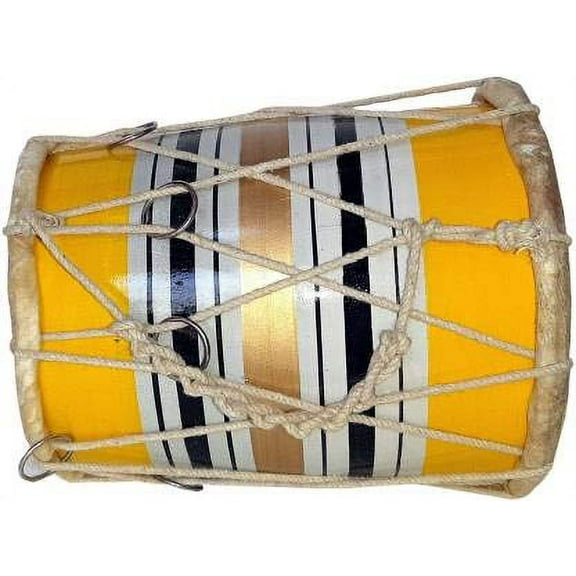 Naad Wooden Musical Instrument Baby Dholak Drum Rope & Ring Design 2023