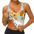 thumbnail image 3 of Honeii Cute Dog In Bathtub1 Patten Workout Crop Tank Top for Women Yoga Tank Tops Athletic Sports Shirts Exercise Undershirts,Sports Bra,Sports vest-Large, 3 of 8