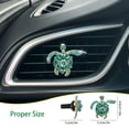 thumbnail image 4 of Sea Turtle Car Accessories,1pc Bling Turtle Air Vent Clip Car Air Freshener,Ocean Beach Theme Car Decor, Refillable Outlet Diffuser,Green Blue Rhinestone Accessories for Women, 4 of 5
