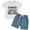 TOWED22-White, variant on TOWED22 Baby Boy Summer Clothes 2pcs Short Sleeve Shirt Cotton Shorts Dinosaur Truck Print Outfits(Beige,12-18 M)