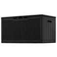 thumbnail image 2 of Devoko Outdoor Weatherproof 100 Gallon Resin Deck Box, Black, 2 of 7
