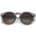 thumbnail image 1 of sunglassLA - Metal Temple Keyhole Bridge Neutral-Colored Lens P3 Round Sunglasses 50mm - 50mm, 1 of 4