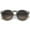Smoke-Gold / Lavender, variant on sunglassLA - Metal Temple Keyhole Bridge Neutral-Colored Lens P3 Round Sunglasses 50mm - 50mm