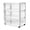 White Frame + 3 Drawers, variant on Drawer Tower, 5-Tier Extra-Wide Clear Plastic Storage Organizer Cart, Black Frame - Stackable Container Boxes for Bedroom, Bathroom, Garage, and Office Organization