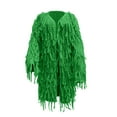 thumbnail image 4 of HAPIMO Women's Knitted Tassels Cardigan Solid Color Open Front Long Sleeve Spring Elegant Casual Party Trendy Green M, 4 of 5