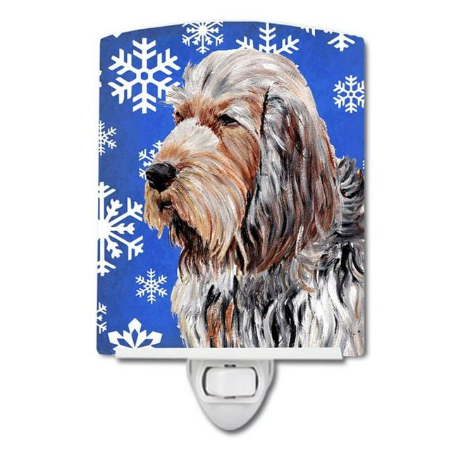 Carolines Treasures SC9780CNL Otterhound Winter Snowflakes Ceramic Night Light