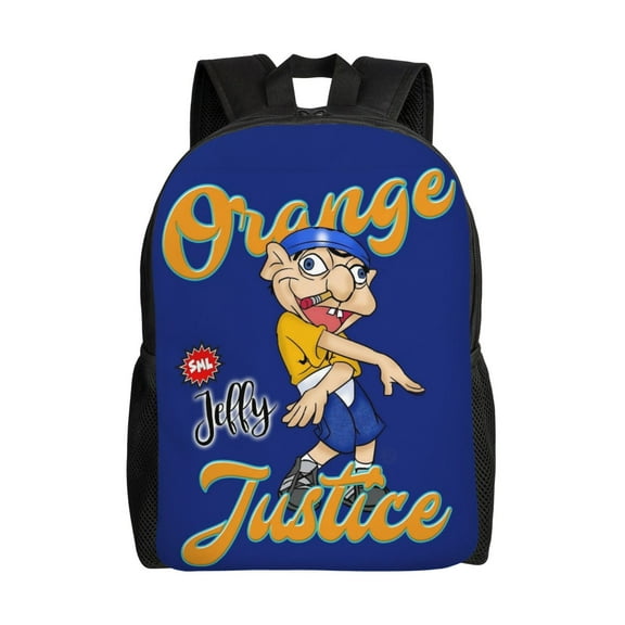 Sml Jeffy Backpack Casual Daypack Large Capacity Travel Work School Back Pack Novelty Book Bag Laptop Bag