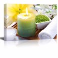 thumbnail image 1 of Spa Still Life Aromatherapy with Candles Sea Salt and Flowers - Canvas Art Wall Decor - 16" x 24", 1 of 3