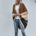 thumbnail image 3 of Vedolay Coat for Women Lapel Collar Single Long Sleeve Crop Top Casual Jacket,Brown M, 3 of 5