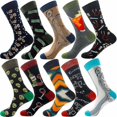 thumbnail image 1 of 10 pares de calcetines a rayas YUANXCMXG para hombre y mujer calcetines de tubo coloridos, 1 of 4
