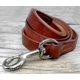 thumbnail image 2 of Genuine Leather Pet Dog Leash Training Lead Prevent Bite Black and Brown for, 2 of 4