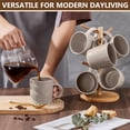 thumbnail image 2 of Vesteel Coffee Mugs Set of 6, 12oz Ceramic Coffee Cups Set with Makeup Clay for Coffee Tea Milk, Mug Gifts for Thanksgiving Day Anniversary, Cappuccino Brown, 2 of 7