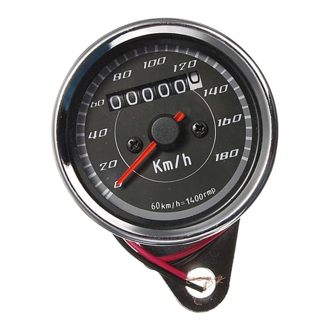 1X 0 180km / H DC 12V Tacómetro Cuentakilómetros Cuentakilómetros Cuentakilómetros para -Rennfahrer Tacómetro B Yotijar Indicador del odómetro del velocímetro LED