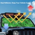 thumbnail image 5 of POLERO Windshield Sun Shade Compatible with Car SUV Off-road Vehicle 52.95"x16.14" Folding Front Window Sun Shade for Car Accessories (Green Bicycle Pattern), 5 of 7