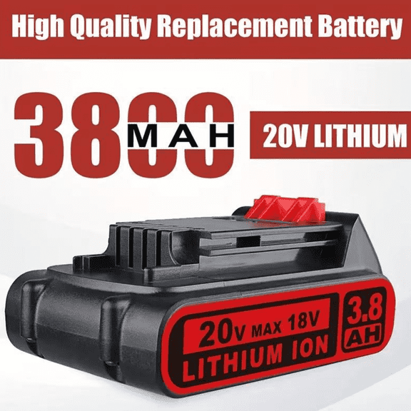 New 20V 3.8Ah Lithium-ion Battery Replacement for B D 20 Volt LBXR20 LBX20 LB20