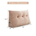 thumbnail image 2 of Lovote Triangular Headboard Pillow with Side Pockets, Velvet Fabric, Herringbone Bed Rest Reading Pillow, Removable & Washable Cover, Daybed Wedge Pillow for Twin Beds, 2 of 7