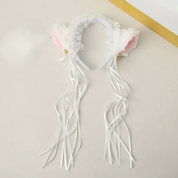 Women's Cat Ear Headband Lace Edge Headband Sexy Cat Ear Makeup Hair Accessory Christmas Gift Party Costume