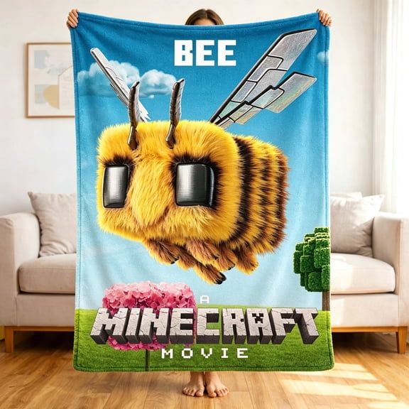 Premium Custom Flannel Blanket Personalized Soft Cozy Throw Blanket All Season Washable For Sofa Couch Bed Gift Home Décor - Minecraft 05 50x60
