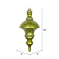 thumbnail image 2 of Vickerman 10" Lime Candy Finish Net Top Finial Ornament with Glitter Accents, 2 of 2