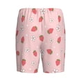 thumbnail image 4 of Picia Floral Strawberr Pajama Shorts for Men, Men's Pajama Bottoms, Sleepwear,Short Pajama Pants-4X-Large, 4 of 9