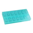 thumbnail image 1 of Organizador de pastillas de 14 compartimentos, , , estuche , 2 veces , pastillero portátil, caja de almacenamiento para Azul Sunnimix Organizador de almacenamiento, 1 of 8