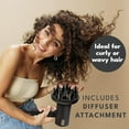 thumbnail image 2 of Ionic Hair Dryer 1875W - Compact, Portable, Lightweight, with Diffuser and Bag for Travel, 2 of 5