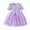 Purple*, variant on RUTAYY Children Girls Dress Round Neck Short Sleeve with Floral Birthday Celebrations Everyday Wear Relaxed Holiday Dresses