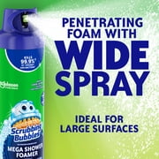Scrubbing Bubbles Mega Shower Foamer Aerosol, Tough Foaming Bathroom, Tile, Shower & Tub Disinfectant Cleaner, Rainshower, 20 oz, 2 Pack
