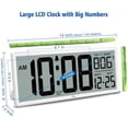 thumbnail image 5 of 14.5'' Large Digital Wall Clock Battery Operated with Jumbo Numbers, Temperature and Date - Easy to Read and Set, Auto DST, 5 of 7