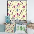 thumbnail image 2 of Designart 'Blue and Pink Pansy Flowers I' Traditional Framed Canvas Wall Art Print, 2 of 5