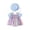 Purple, variant on Newborn Chinese 𝗦tyle Romper Dress Traditional Chinese 𝐇anfu Bodysuit Puff Sleeve Embroidery Tutu Skirt+Hat