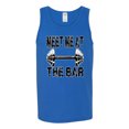 thumbnail image 2 of Wild Bobby, Meet Me at The Bar, Gym/Workout, Men Graphic Tank Top, Royal, Medium, 2 of 4