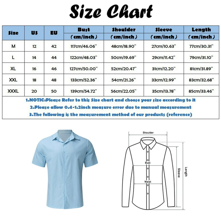 HSMQHJWE Cooling Shirts For Men Big & Tall Shirts For Men Male Casual Solid  Shirt Short Sleeve Turn Down Collar Shirt Button Formal Shirt Active Wear