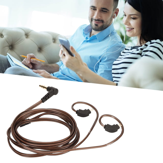 Cable de actualizacia de auriculares Cable 2 pines 0.78 mm Conector de 3.5 mm Auriculares de Reemplazo de Enchufe AS10 AS06 AS10 ZST ZS3AS10 AS06