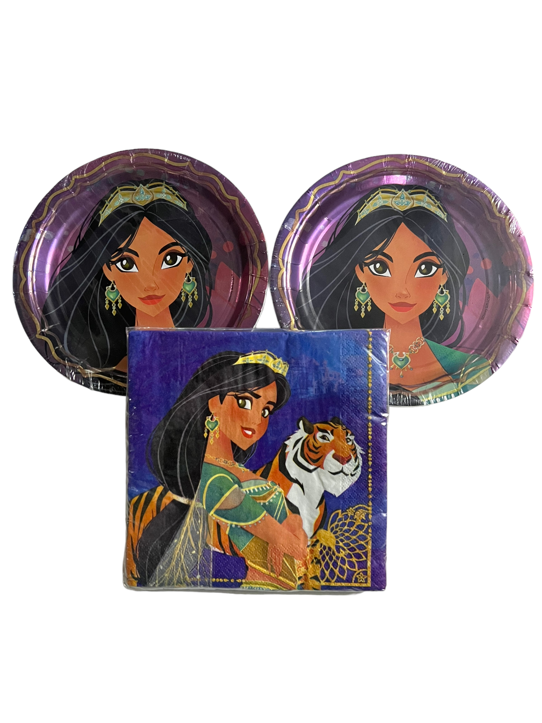 Aladdin Plates and Napkins Bundle for 16 Guests.