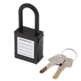 thumbnail image 2 of PL38-KD 38 mm PVC Curved Safety Lockout Padlock Black, 2 of 8