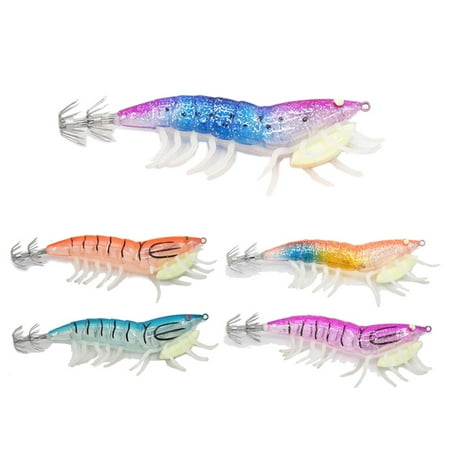 High Quality Prawns Imitation Sea Fishing Lure For Squid & Octopus Color Pink Blue Purple Blue Orange Orange Blue Blue Mingyiq Inc