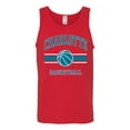 thumbnail image 2 of Wild Bobby City of Charlotte Basketball Fantasy Fan Sports Mens Tank Top, Red, Small, 2 of 5