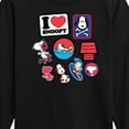 thumbnail image 3 of Peanuts - I Heart Snoopy Patches - Youth Long Sleeve Tee, 3 of 6