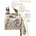 thumbnail image 2 of Easter Bunny Floral Table Cloth, Waterproof Tablecloth for Rectangle Tables, Spring Flowers Checkered Watercolor Reusable Washable Fabric Table Cover for Restaurant Kitchen Dining Tables 52"x70", 2 of 9
