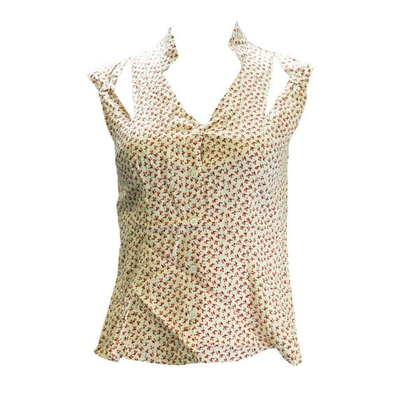 ALICE'S PIG Women's Barbara's Blouse, Floral White, US 2