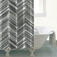 thumbnail image 2 of Waffle Weave Stripped Geometry (4) Shower Curtains Waterproof Shower Liner,Pattern Polyester Bath Curtain,bathroom curtain 72x72Inch, 2 of 4