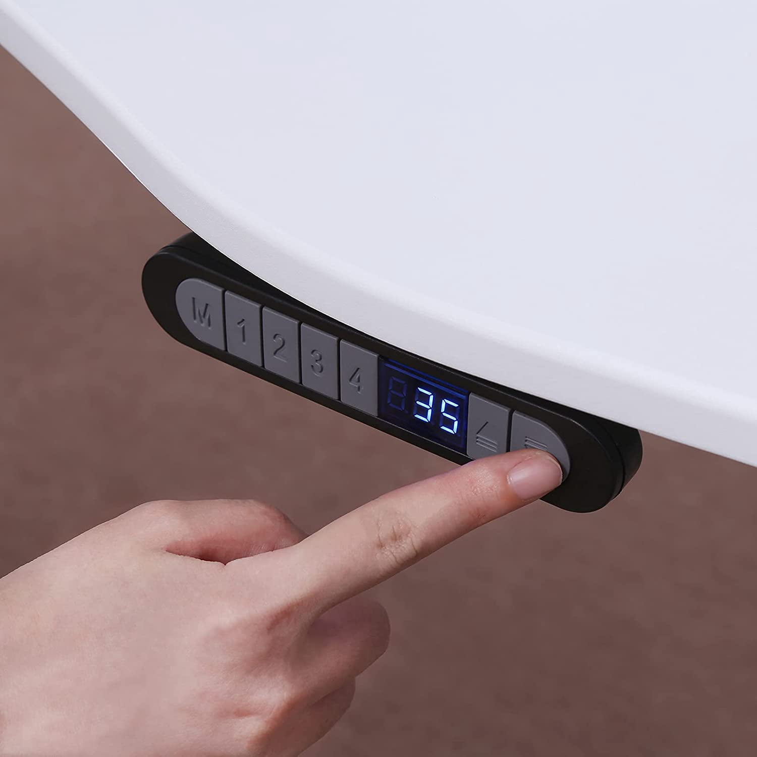 ApexDesk Elite Series 60" W Electric Height Adjustable Standing Desk (White Top, White Frame)